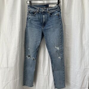 Rag & Bone Medium Wash Ripped Jeans Size 28